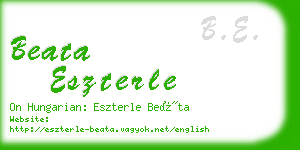 beata eszterle business card